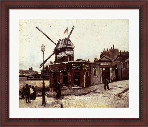 Framed Moulin de la Galette, 1886 Print