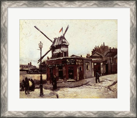 Framed Moulin de la Galette, 1886 Print