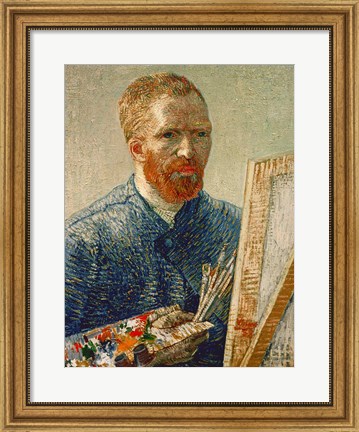 Framed Self Portrait as an Artist, 1888 Print