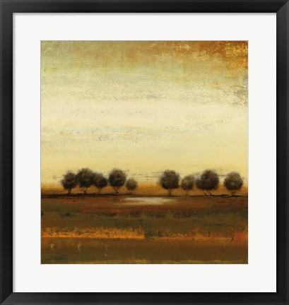 Framed Rusted Treeline Print