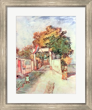 Framed French Street Scene Print