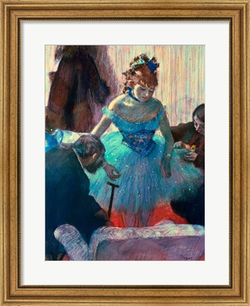Framed Dancer in her dressing room Print