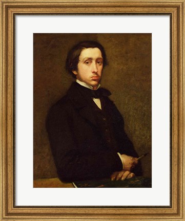 Framed Self portrait, 1855 Print