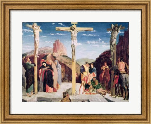 Framed Calvary, after a painting by Andrea Mantegna Print