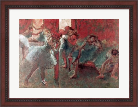 Framed Dancers at Rehearsal - red Print