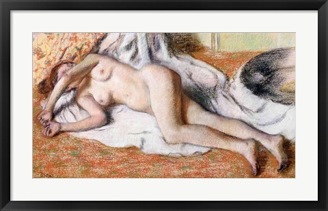 Framed Reclining Nude Print