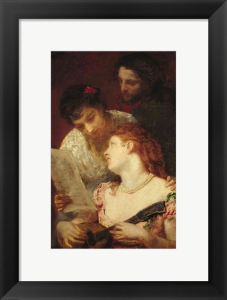 Framed Musical Party, 1874 Print