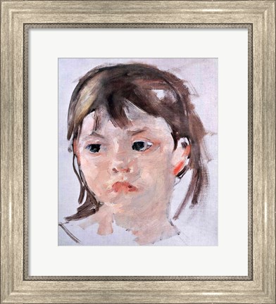 Framed Head of a Young Girl Print