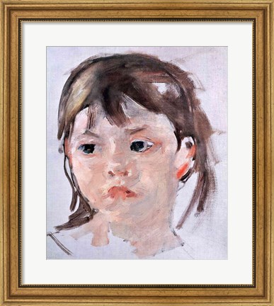 Framed Head of a Young Girl Print