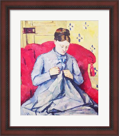 Framed Madame Cezanne sewing Print
