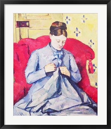 Framed Madame Cezanne sewing Print