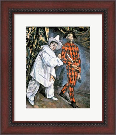 Framed Pierrot and Harlequin Print