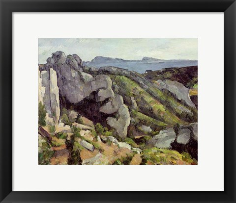 Framed Rocks at L&#39;Estaque Print