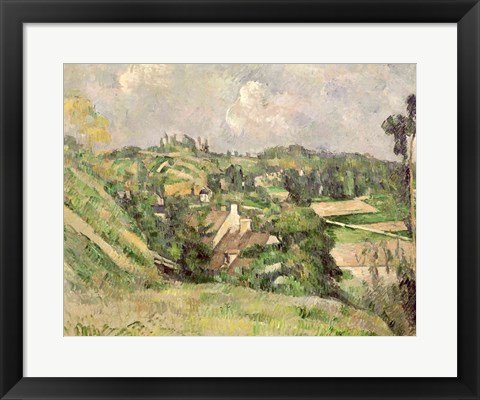 Framed Auvers-sur-Oise, seen from the Val Harme Print