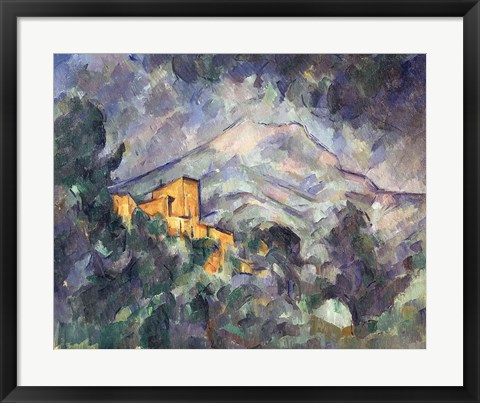 Framed Montagne Sainte-Victoire and the Black Chateau Print