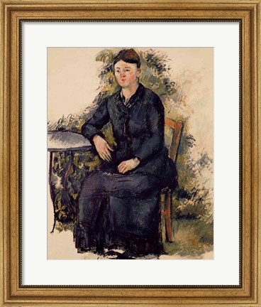 Framed Madame Cezanne in the Garden Print