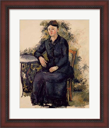 Framed Madame Cezanne in the Garden Print