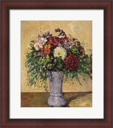 Framed Bouquet of Flowers in a Vase, c.1877 Print