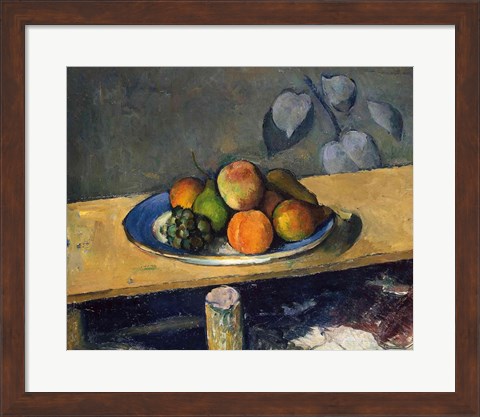 Framed Apples, Pears and Grapes, c.1879 Print