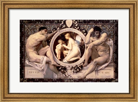 Framed Idylle, 1884 Print