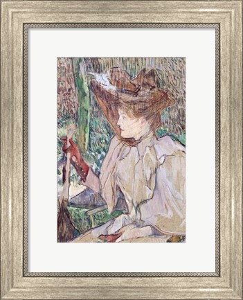 Framed Woman with Gloves, 1891 Print