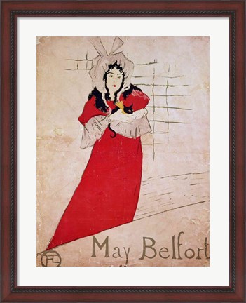 Framed May Belfort, France, 1895 Print