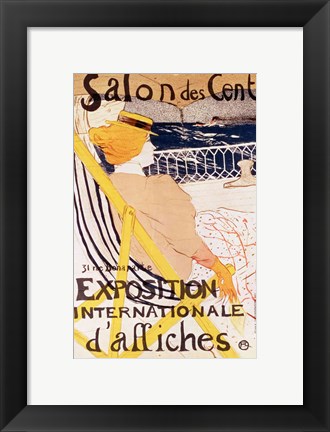 Framed Poster advertising the &#39;Exposition Internationale d&#39;Affiches&#39;, Paris, c.1896 Print