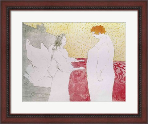 Framed Woman in Bed, Profile - Waking Up, 1896 Print