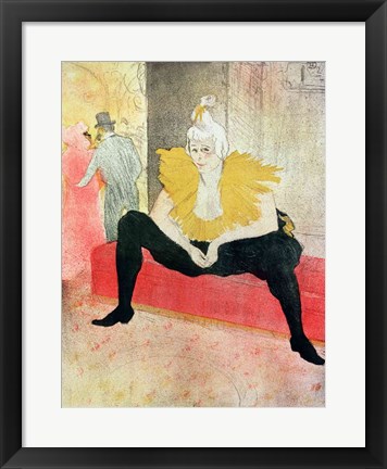 Framed La Clowness Looks Around, Madamoiselle Cha-U-Kao Print