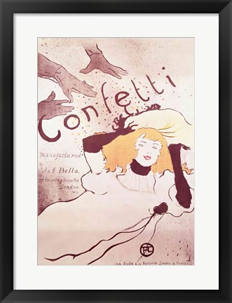 Framed Confetti, 1893 Print