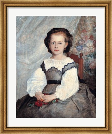 Framed Portrait of Mademoiselle Romaine Lacaux, 1864 Print