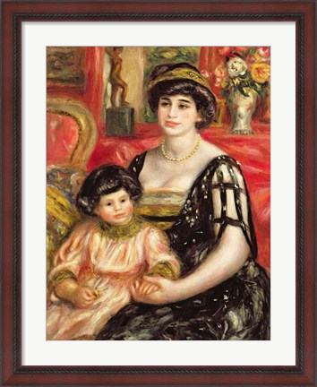Framed Madame Josse Bernheim-Jeune and her Son Henry, 1910 Print
