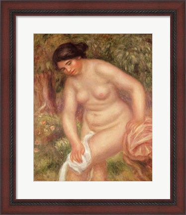 Framed Bather drying herself, 1895 Print