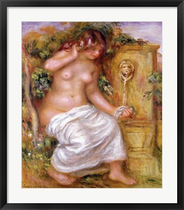 Framed Bather at the Fountain, 1914 Print