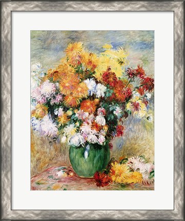 Framed Bouquet of Chrysanthemums, c.1884 Print
