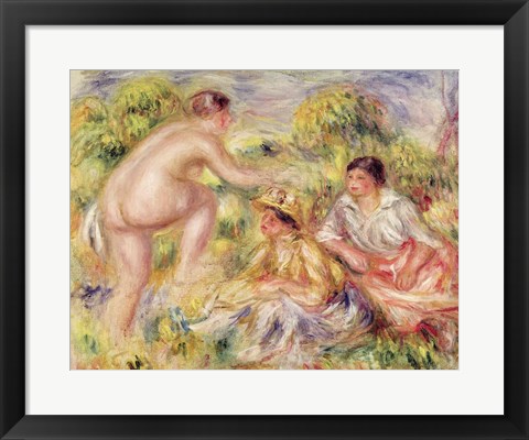 Framed Young Girls in the Countryside, 1916 Print