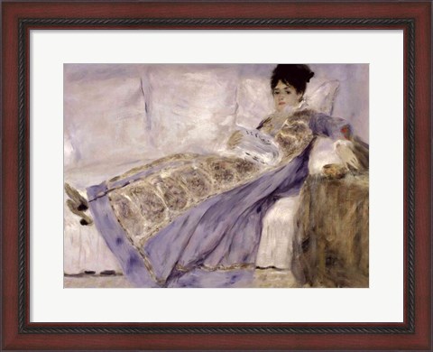 Framed Madame Monet on a Sofa, c.1874 Print