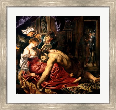 Framed Samson and Delilah, c.1609 Print