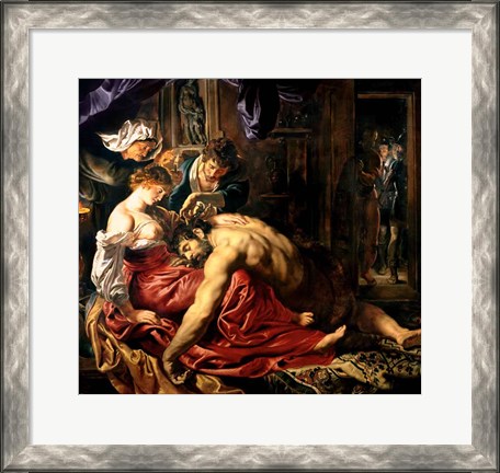 Framed Samson and Delilah, c.1609 Print