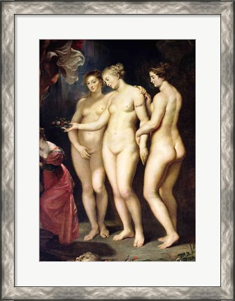 Framed Medici Cycle: Education of Marie de Medici, detail of the Three Graces Print