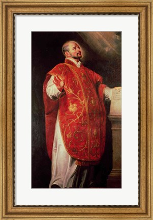 Framed St. Ignatius of Loyola Print