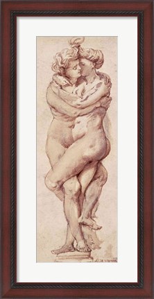 Framed Embracing Couple Print