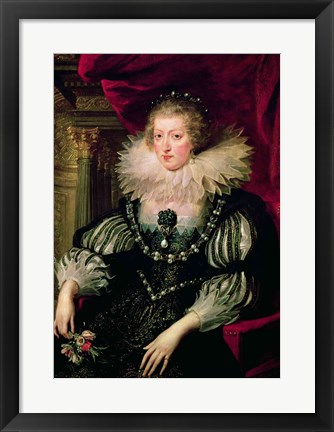 Framed Portrait of Anne of Austria - detail Print