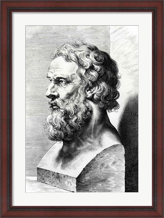 Framed Bust of Plato Print