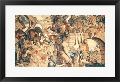 Framed Battle of Pons Milvius Print