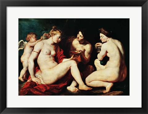 Framed Venus, Cupid, Bacchus and Ceres, 1613 Print