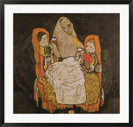 Framed Mother with Two Children Print