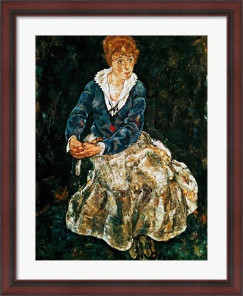 Framed Artist&#39;s wife seated Print