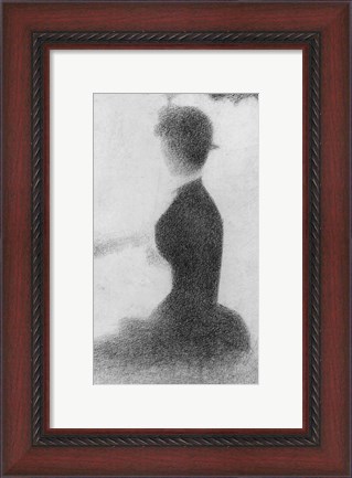 Framed Study for Sunday Afternoon on the Island of La Grande Jatte (seated woman detail) Print