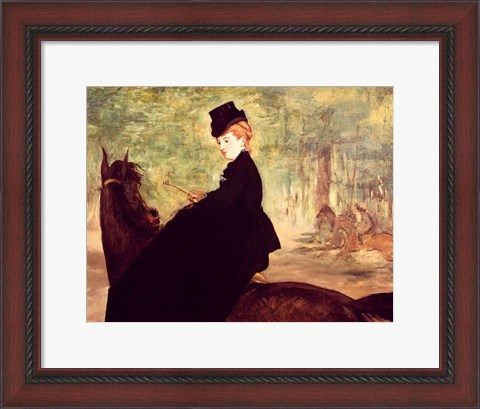Framed Horsewoman, 1875 Print